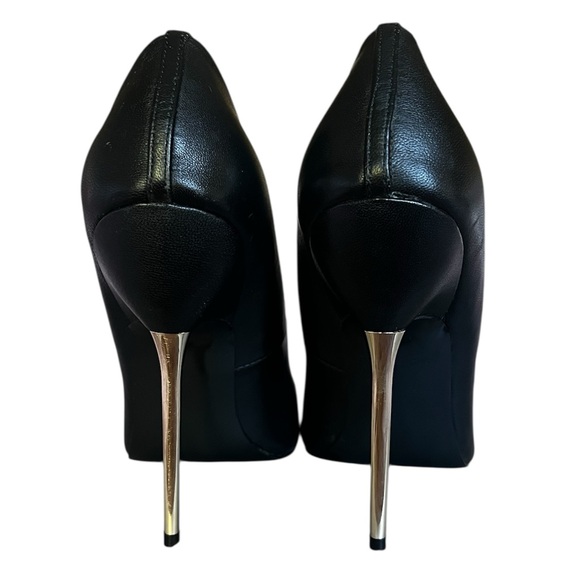 Steve Madden Black Heels with Gold Stiletto - Picture 6 of 16